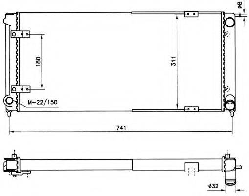 Радіатор, охолодження двигуна NRF 58712