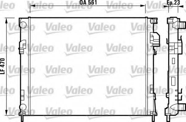 Радіатор, охолодження двигуна VALEO 732853