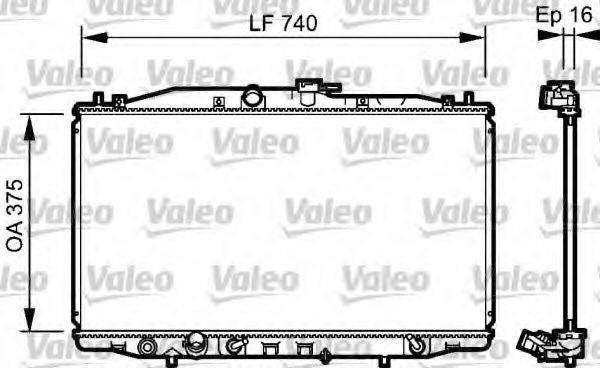 Радіатор, охолодження двигуна VALEO 735050