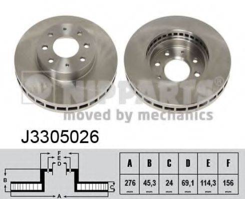 Тормозной диск NIPPARTS J3305026