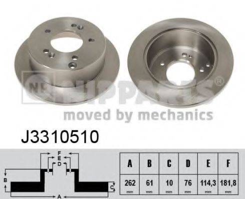 Тормозной диск NIPPARTS J3310510