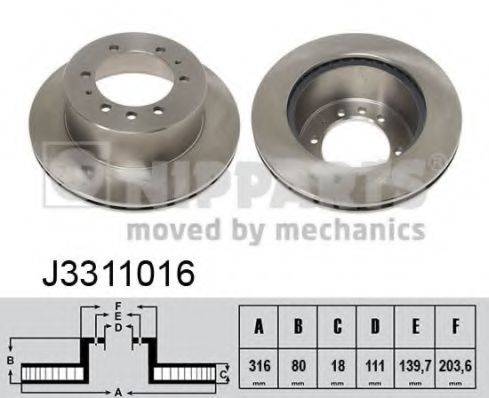 Тормозной диск NIPPARTS J3311016