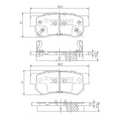 Комплект тормозных колодок, дисковый тормоз NIPPARTS J3610509