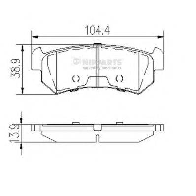 Комплект тормозных колодок, дисковый тормоз NIPPARTS J3610903