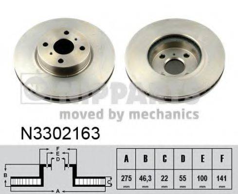 гальмівний диск NIPPARTS N3302163