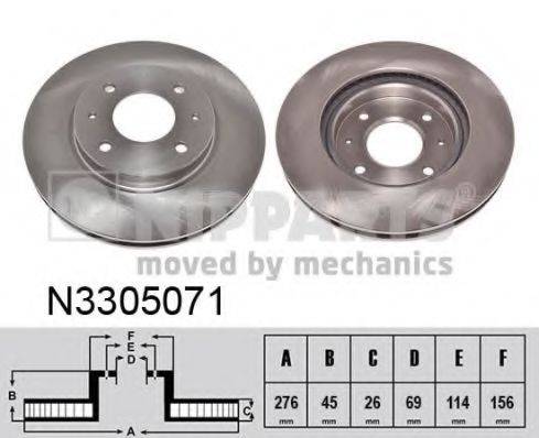 гальмівний диск NIPPARTS N3305071