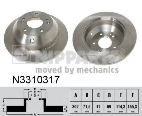 Тормозной диск NIPPARTS N3310317