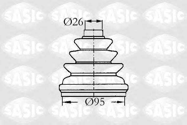 Комплект пильника, приводний вал SASIC 2933953