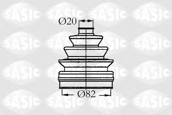 Комплект пильника, приводний вал SASIC 2933833