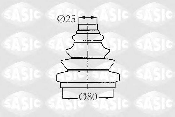 Комплект пильника, приводний вал SASIC 2933013