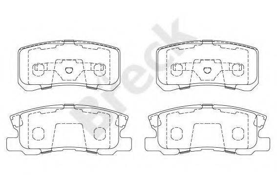 Комплект гальмівних колодок, дискове гальмо BRECK 23582 00 702 00