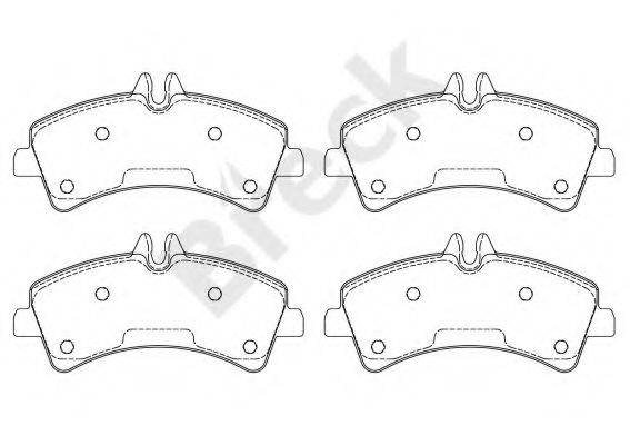 Комплект гальмівних колодок, дискове гальмо BRECK 29217 00 703 00