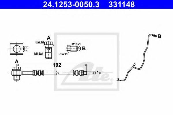 Гальмівний шланг ATE 24.1253-0050.3