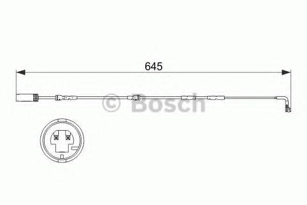 Сигналізатор, знос гальмівних колодок BOSCH 1 987 473 504