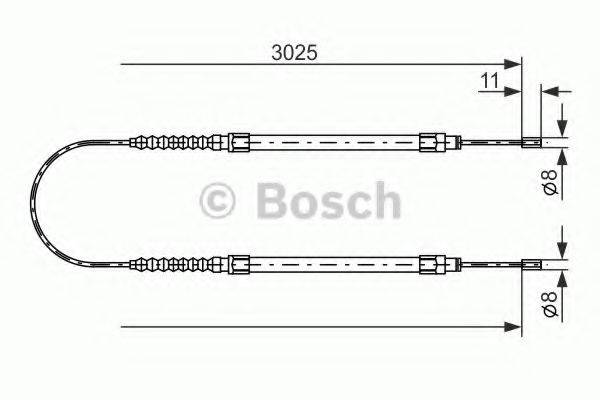 Трос, стоянкова гальмівна система BOSCH 1 987 477 113