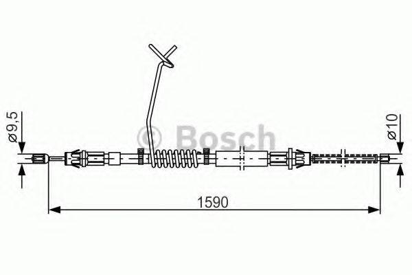 Трос, стоянкова гальмівна система BOSCH 1 987 477 175