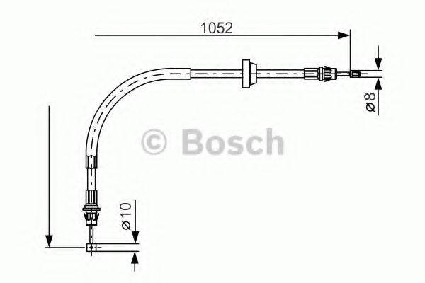 Трос, стоянкова гальмівна система BOSCH 1 987 477 186