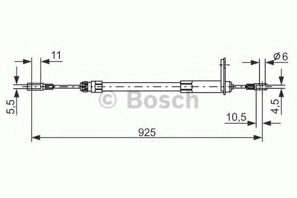 Трос, стоянкова гальмівна система BOSCH 1 987 477 220