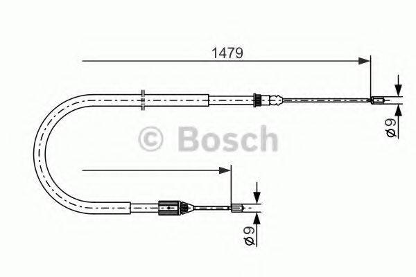 Трос, стоянкова гальмівна система BOSCH 1 987 477 647