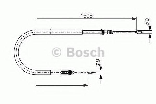 Трос, стоянкова гальмівна система BOSCH 1 987 477 890