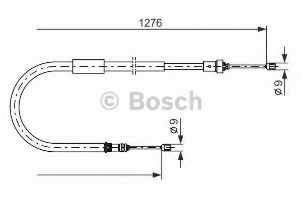 Трос, стоянкова гальмівна система BOSCH 1 987 477 938