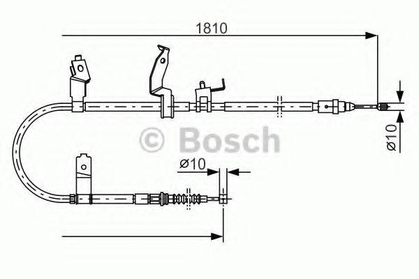 Трос, стоянкова гальмівна система BOSCH 1 987 482 052