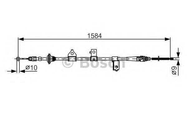 Трос, стоянкова гальмівна система BOSCH 1 987 482 099