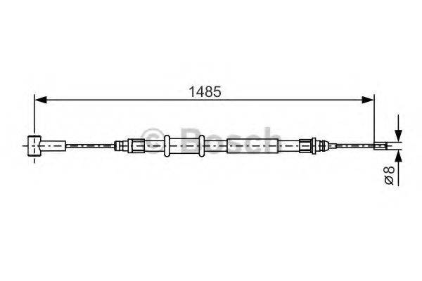 Трос, стоянкова гальмівна система BOSCH 1 987 482 214