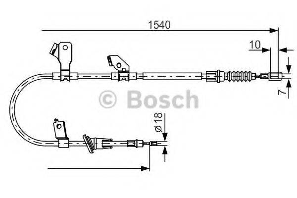 Трос, стоянкова гальмівна система BOSCH 1 987 482 271