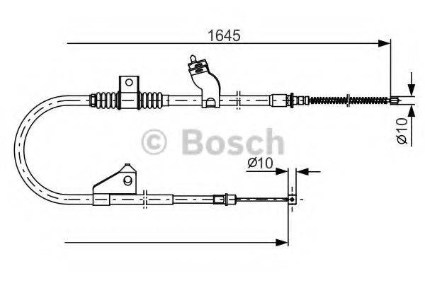 Трос, стоянкова гальмівна система BOSCH 1 987 482 275