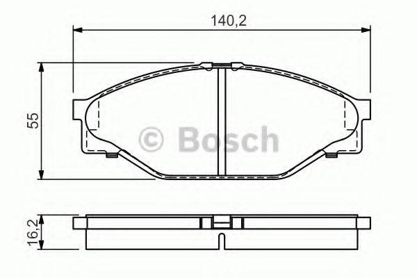 Комплект гальмівних колодок, дискове гальмо BOSCH 0 986 424 225