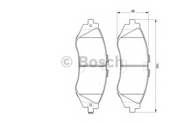 Комплект гальмівних колодок, дискове гальмо BOSCH 0 986 424 474