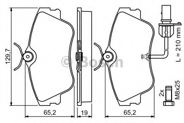 Комплект гальмівних колодок, дискове гальмо BOSCH 0 986 424 672