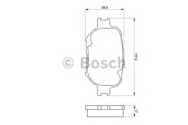 Комплект гальмівних колодок, дискове гальмо BOSCH 0 986 424 808