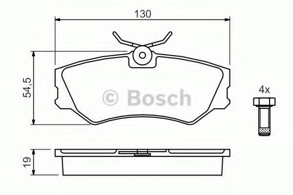 Комплект гальмівних колодок, дискове гальмо BOSCH 0 986 460 941