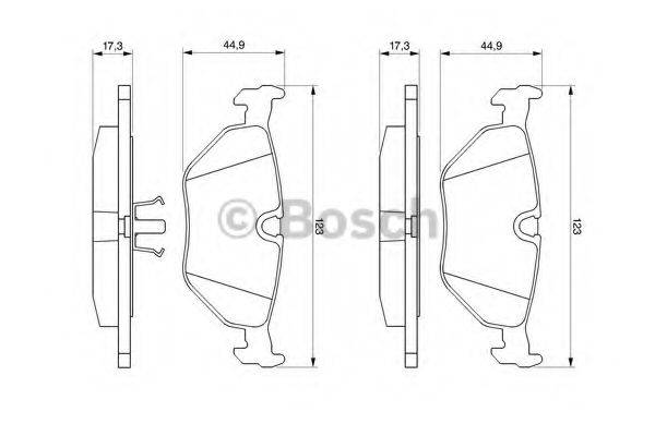 Комплект тормозных колодок, дисковый тормоз BOSCH 0 986 469 960