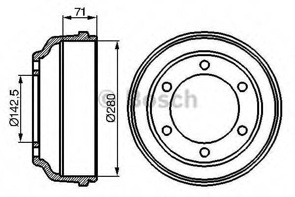 Гальмівний барабан BOSCH 0 986 477 047