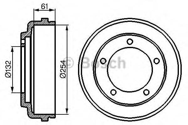 Гальмівний барабан BOSCH 0 986 477 048