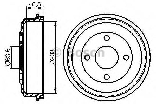 Гальмівний барабан BOSCH 0 986 477 054