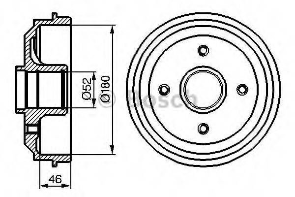 Гальмівний барабан BOSCH 0 986 477 116