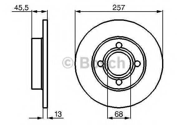 Тормозной диск BOSCH 0 986 478 016