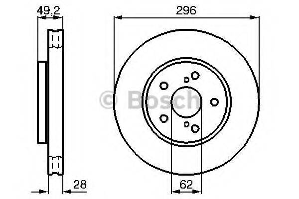 Тормозной диск BOSCH 0 986 478 968