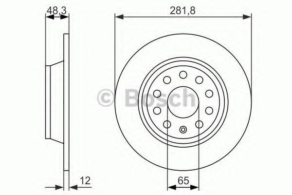 гальмівний диск BOSCH 0 986 479 B93