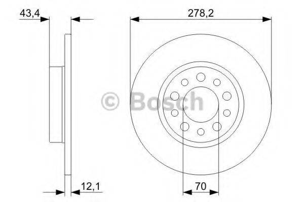 Тормозной диск BOSCH 0 986 479 378