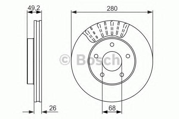 гальмівний диск BOSCH 0 986 479 678