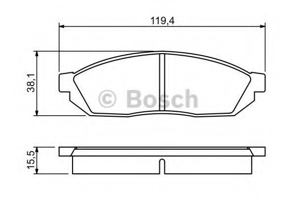 Комплект гальмівних колодок, дискове гальмо BOSCH 0 986 494 208