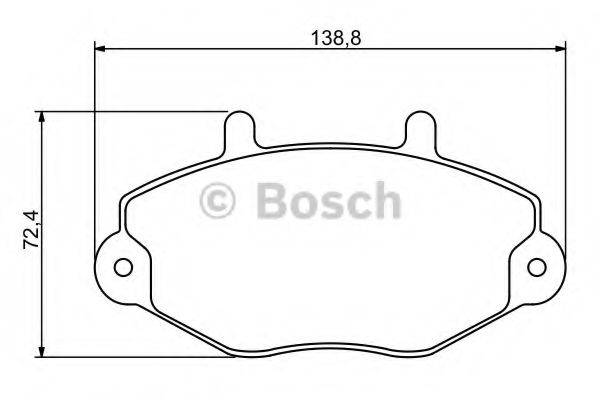 Комплект гальмівних колодок, дискове гальмо BOSCH 0 986 494 289