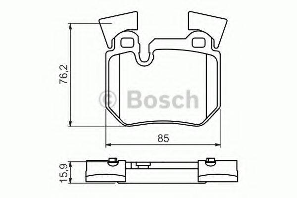 Комплект гальмівних колодок, дискове гальмо BOSCH 0 986 494 421