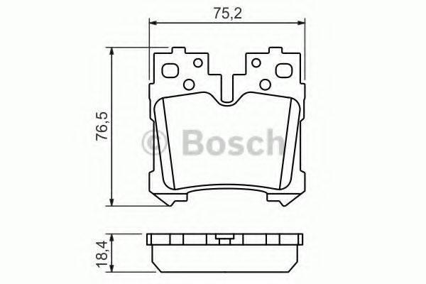 Комплект гальмівних колодок, дискове гальмо BOSCH 0 986 494 424