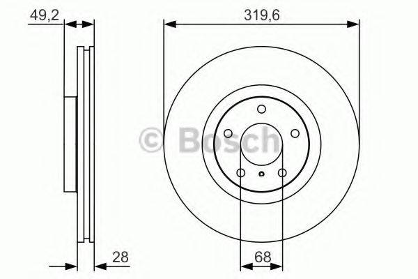 гальмівний диск BOSCH 0 986 479 R22